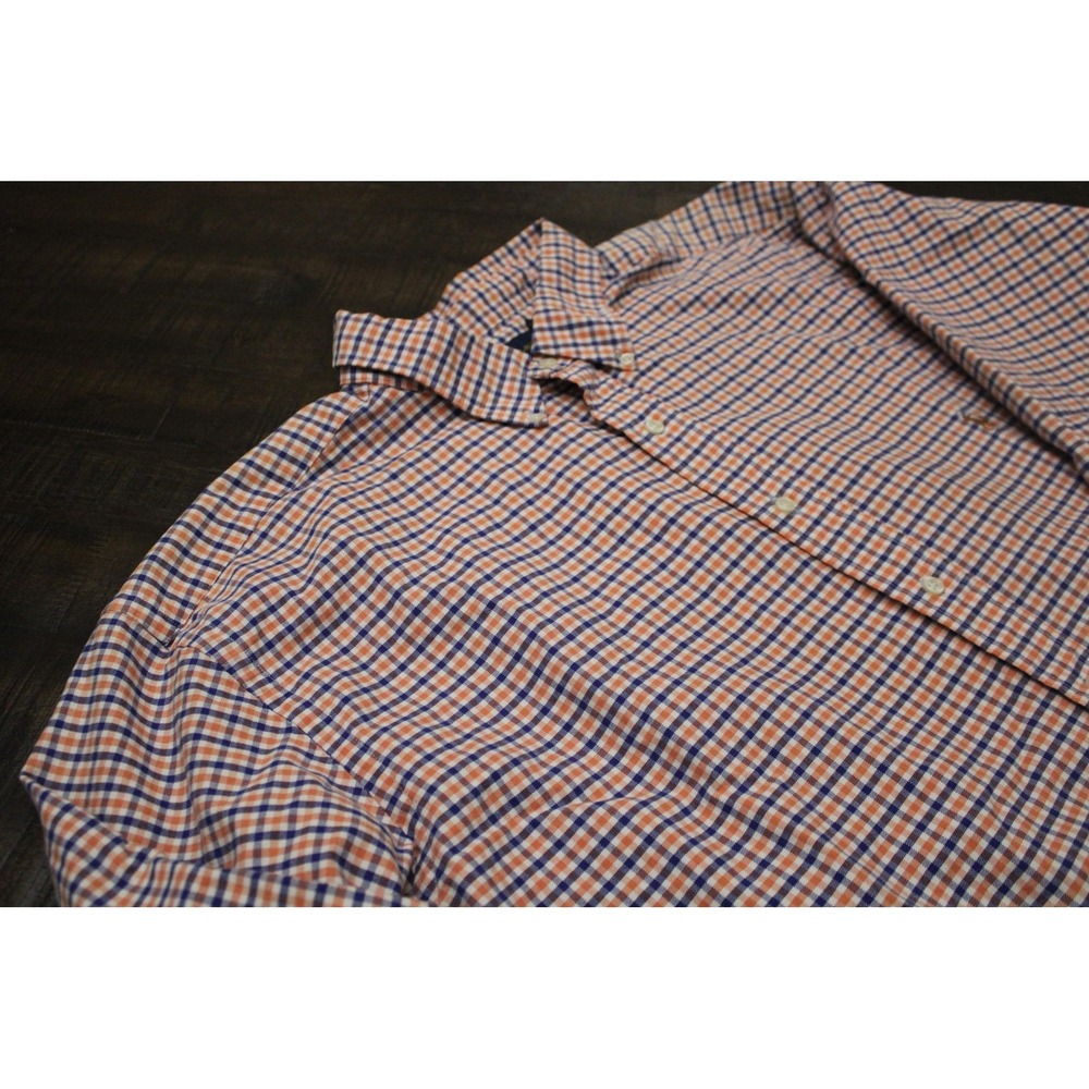 Ralph Lauren Shirt Mens 2XLT Blue Check Classic Fit Button Down Long Sleeve